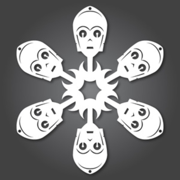 Galaxy Paper Snowflakes x 4 | Space Decor | Snowflake Garland | Star Wars - Picture 7 of 14